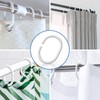 Simkopy Shower Curtain Hooks,24 Pack Plastic Curtain Hanging Rings,C-Shaped Shower