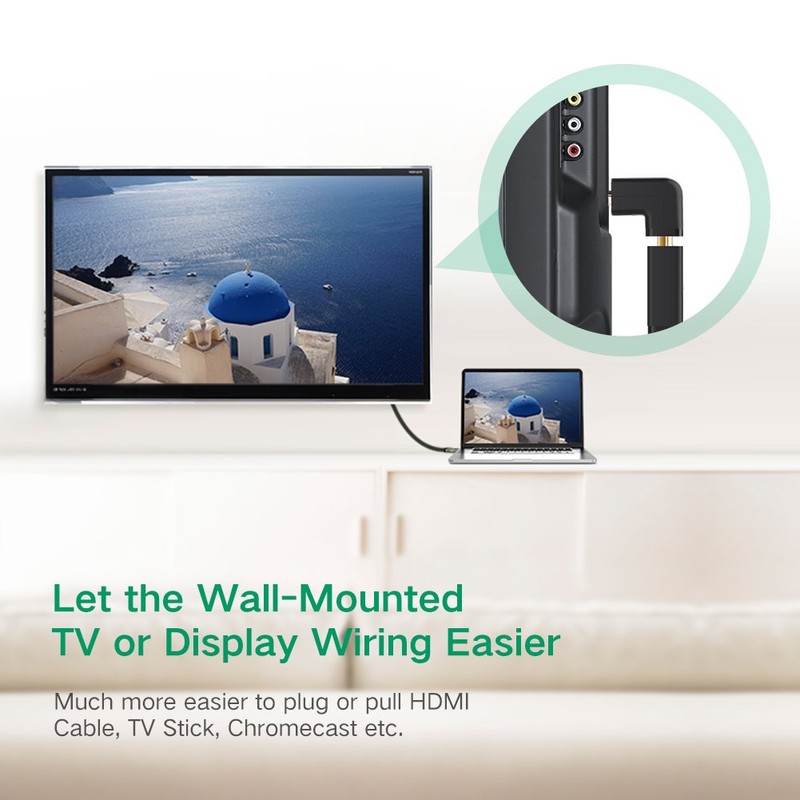UGREEN HDMI Male to Female Adapter (90 Degree Down) (20109)