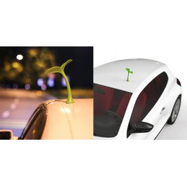 Funny Bean Sprouts/Snail Tentacle/Devil Horn car Sprout car Stickers,Car Roof Decoration 3D Car Sticker Creative Anti-Collision Protector Universal fit (1 PCS Bean Sprout)