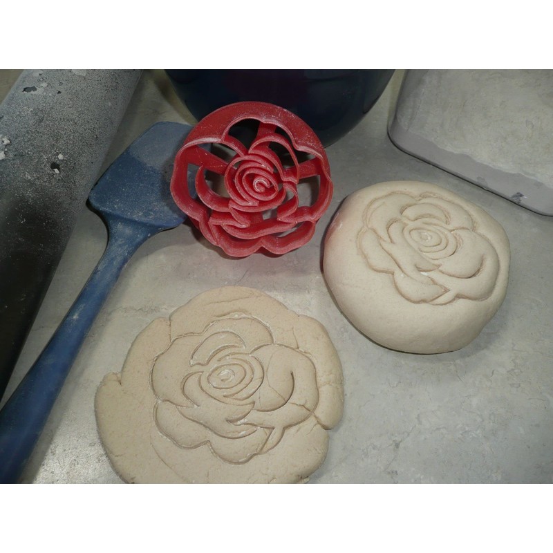 ROSE FLOWER DESIGN PATTERN CONCHA CUTTER MEXICAN SWEET BREAD STAMP