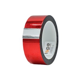 MAT Metalized Polyester Mylar Film Tape, Red - 1.5 inch x 72 yds. Decor Tape for Detailing Accent Wall, Graphic Arts, Car and Boat Trim - Vibrant Mirror Like Finish