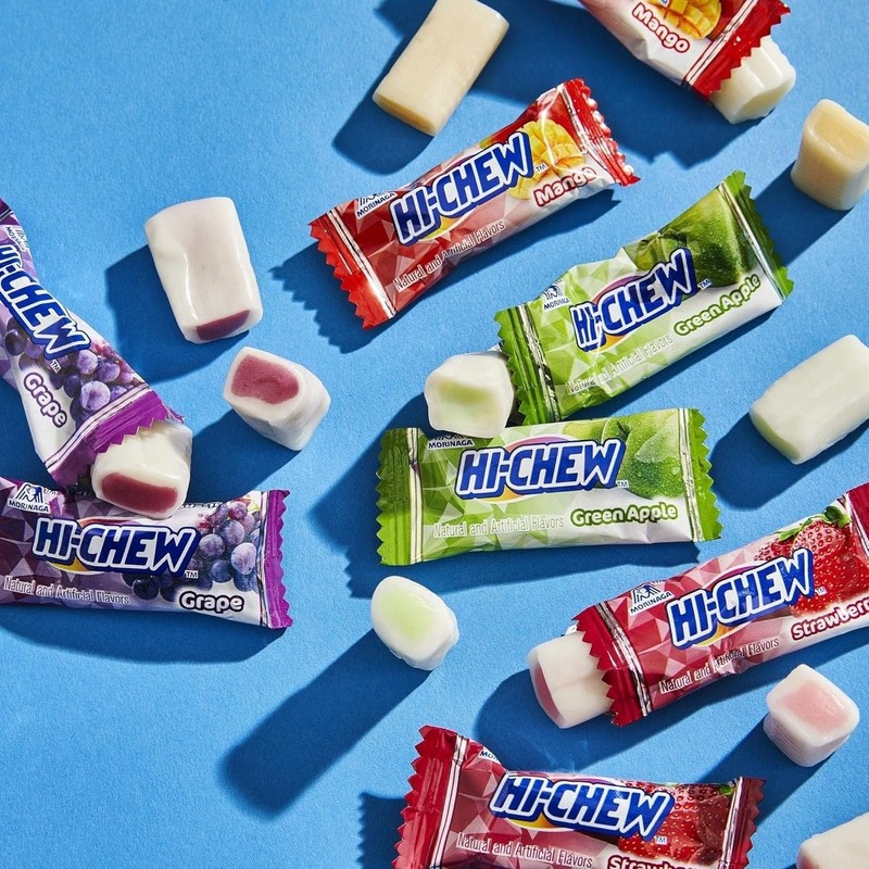 SNACK CRACKLE SHOP HICHEW Assorted Mix, Bulk Bag, Strawberry, Green