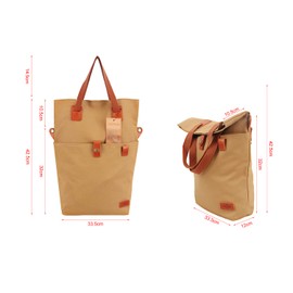 TOURBN 3-in-1 Rear Bicycle Bag for Bicycle Women's Shopper Handbag Pannier Rack Bag Outdoor Office