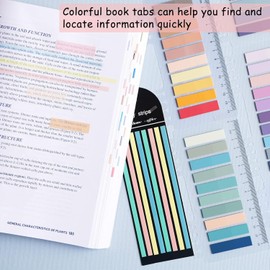 Pestañas De índice Adhesivas，1920 Piezas Etiquetas Adhesivas，adecuadas para escritura, lectura, archivado de documentos, notas y etiquetas,Page Tabs for Office, School (100 colores)