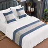 AMBERIS Chenille Bed Runner, Durable Decorative Bed Scarf for Home