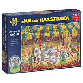 Jumbo 19089 Jan Van Haasteren-Acrobat Circus 1000 Piece Jigsaw Puzzle, Multi