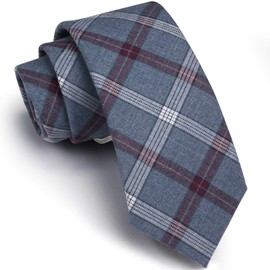 Gusleson 2.8" Cotton Plaid Tie Tartan Woven TR Material Necktie (UK0910-15)