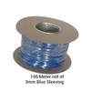 3mm Blue Cable Sleeving, 100 Metre Roll