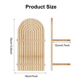 LUPATDY Wooden Wall Shelf, Boho Decorative Hanging Shelf, Wall Decoration, Bedroom Shelves, Wall Shelves, Round Floating Shelf, Balcony, Bathroom, Children's Room, Living Room Decoration (Pack of 2)