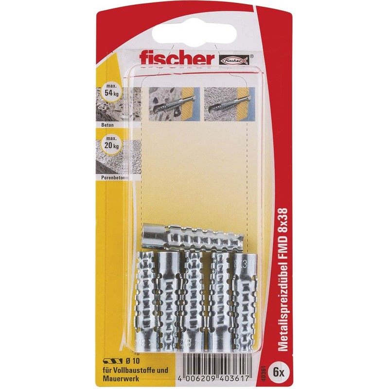 Fischer 40361 8 x 38 mm K Wall Plug -