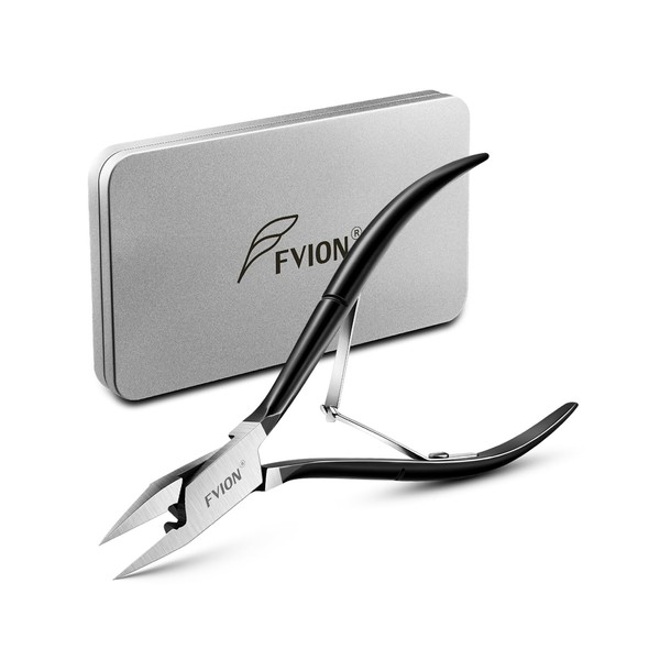 FVION Nail Nippers for Toenails Professional with Straight Blade -