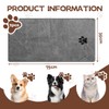 Set of 2 Pet Bath Towels, Black and Coffee, Microfibre,