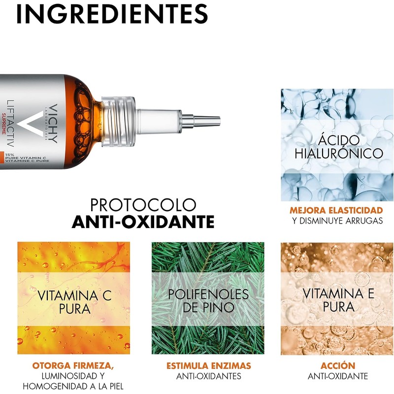 Vichy Liftactiv Sérum Vitamina C Efecto Antioxidante y Luminosidad, 20