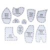 Yosoo Health Gear 10PCS Memory Teddy Bear Sewing Templates, Memory