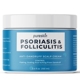 Scalp Cream for Psoriasis Folliculitis, Helps Relieve Itching Flaking, with Herbal Extrations, 3.4 Oz