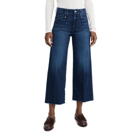 PAIGE Women's Anessa Jeans with Set in Pockets, Praline, Blue, 28