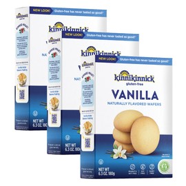 Kinnikinnick - Vanilla Wafers - Gluten Free, Allergy Friendly Cookies - 6.3 oz. Boxes - 3 Pack