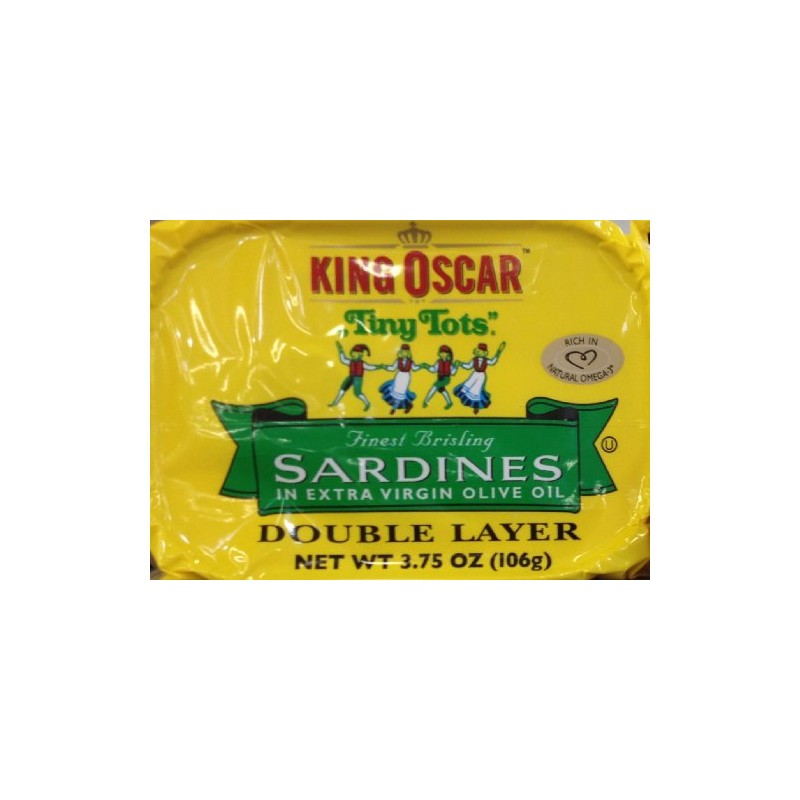 King Oscar"Tiny Tots" Finest Brisling Sardines in Extra Virgin Olive