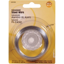 The Hillman Group 123132 24 Gauge Galvanized Wire, 100-Feet, 1-Pack