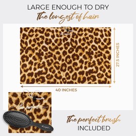 THE PERFECT HAIRCARE Ultra Fine Microfiber Towel Detangling Wet/Dry Hair Brush Anti Frizz Turban for Curly or Wavy Hair Women Quick Dry Good for Travel