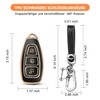 FT FUNTOR Golden Edge Black and White Key Holder, 4