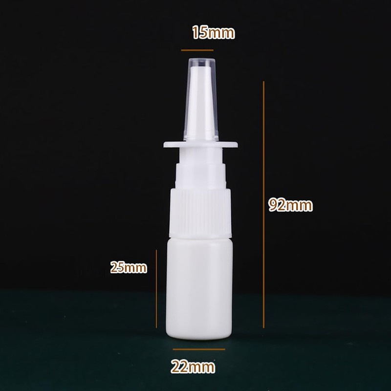 GSHLLO 20 Pcs 10ml Plastic Nasal Spray Bottles Fine Mist