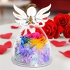 Preserved Flower Rose Gifts In Glass Angel Figurines,Valentines Day Gifts
