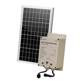 ECO-WORTHY Power Box for Solar Tracker System IP65 Waterproof: 10W Monocrystalline Solar Panel + 6AH 12V LiFePO4 Battery with 3000+ Cycles and BMS Protection Plug and Play for Garden and Outdoor