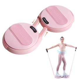 kisnbld Ab Twister Board, Waist Twister Machine with Counter & Resistance Bands, Adjustable Foot Spacing Waist Twisting Disc for Slimming, Toning and Fitness, Core & Ab Workout Disc