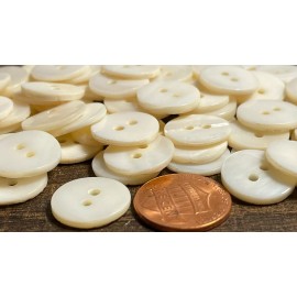 Unbranded 8 PCS Only Iridescent Cream MOP River Shell Buttons 15mm Almost 5/8" 13557