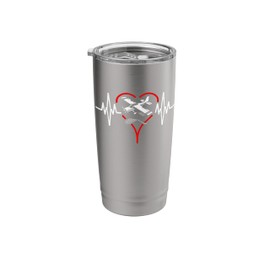 Heartbeat RC Model Flight Remote Control Gift Men Women Stainless Steel Insulated Tumbler