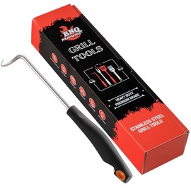 BBQ Moments Pigtail Food Flipper, Stainless Steel Meat Hook Flipper - Barbecue Tool Steak Flipper Hook