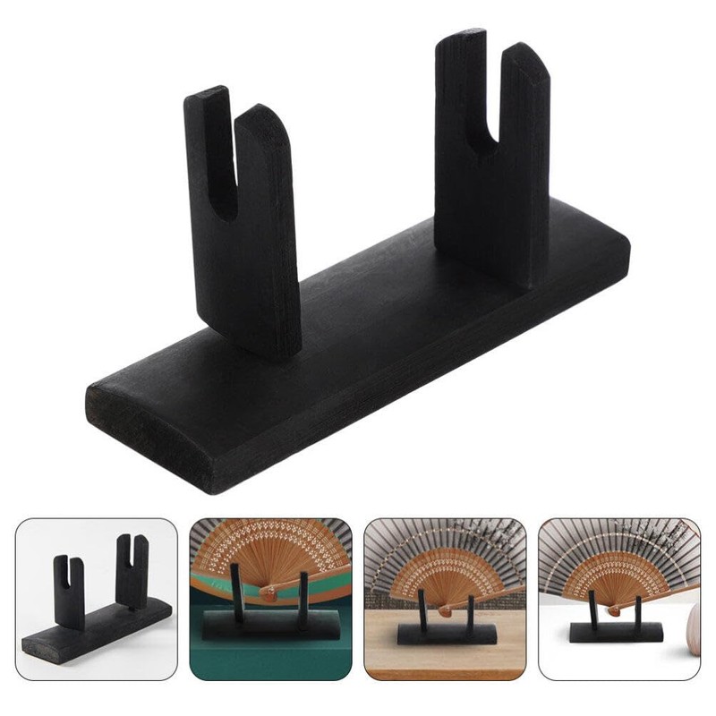 Alipis 2pcs Bamboo Folding Fan Stands - Elegant Japanese and