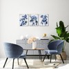 RyounoArt Blue Flower Pictures Navy Blue Hydrangea Wall Art Canvas