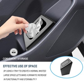 Ruiya Trash Can for Corolla Cross 2022+ Portable Mini Car Trash Bin with Lid for Storage and Organize Corolla Cross Accessories Garbage Can Compatible with 2022 2023 2024 2025 Toyota Corolla Cross