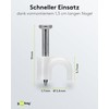 Goobay 17076 Cable Clip White, 4mm, White