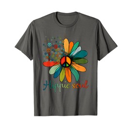 Daisy Peace Sign Hippie Soul Flower Lovers Gifts T-Shirt