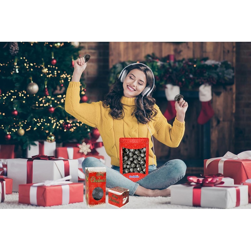 Fruidles Christmas Coal Chocolate Milk Double Crispy Coal, Party Bag