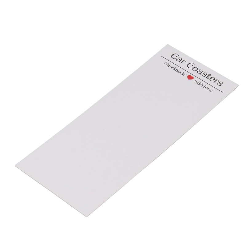 100 Set Car Coaster Packaging White Thick Coaster Display Cards