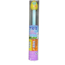 BEE & FLOWER Easter EGG PEZ Dispenser Easter 11 Inch Tube 7 Candy Rolls