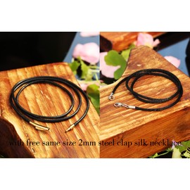 Findout 3mm Black Waterproof Braided Leather Wax Rope Chain Necklace With Gold Stainless Steel Bayonet Clasp Rope Chain Necklace for Women and Men 14-36 Inch (26 inches)