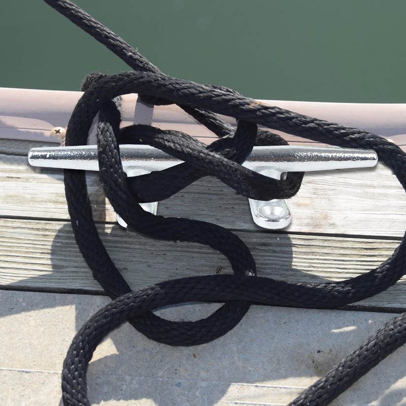 VEITHI 6 inch Chromium-Plated Boat Cleat 4 Pack, Boat Dock