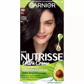 Garnier Nutrisse Nourishing Color Creme Permanent Hair Color 20 Black Tea 1 EA