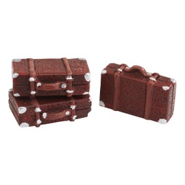 VBS Miniature Suitcase 3 Pieces Doll's House, Decoration, Suitcase, Miniature Case, Doll Accessories, Dollhouse Accessories