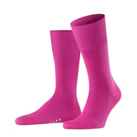 FALKE Airport New Wool Cotton Men's Socks Black White Many Other Colours Reinforced Men's Socks without Pattern Breathable Thick Plain, 1 Pair, Pink (Arctic Pink 8233), 45-46