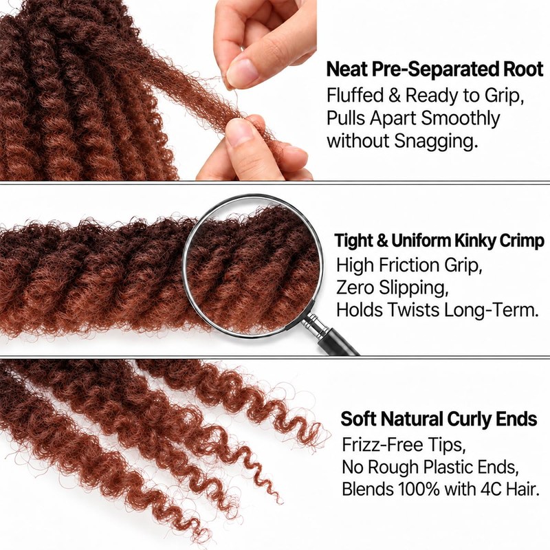 XSASLYET Marley Twist Braiding Hair, Cuban Twist, 18 In,8 Packs,T1B/350