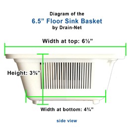 6.5" Floor Sink Strainer Basket for Restaurants & Commercial Drains with Handle