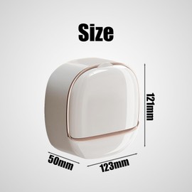 1 Piece Wall-Mounted Soap Dish, Waterproof and Dustproof Soap Dish, No Punching Design, Soap Dish with Drain Box, Suitable for Bathroom, Toilet, Wash Basin, Etc. (White)