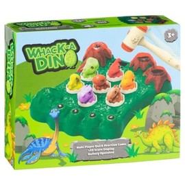 Whack a- Dino Game Toy with Dinosaur, Mini Electronic Arcade Game LED Score Display with 2 Hammers Toy, Interactive Educational Developmental Game for Toddlers Kids Girls and Boys Age 3-6 Years Old