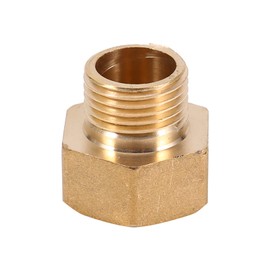 Hex Bushing Threaded Pipe Reducer, Brass Reducer Quick Connect Pipe Reducer Pipe Fittings Water Pipe Fitting 3/4 BSPT Female Thread to 1/2 BSPT Male Thread